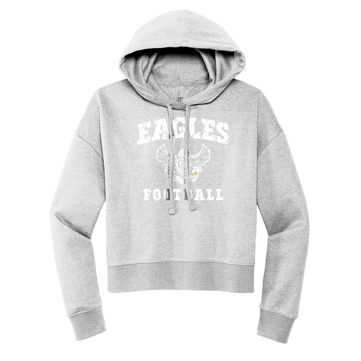 Eagles Football Distressed Cropped Hoodie