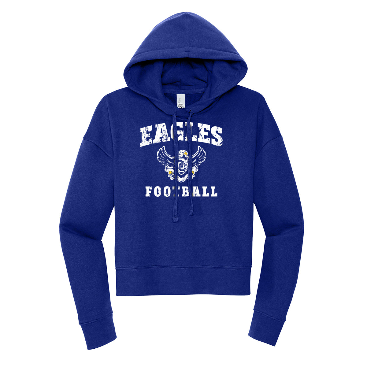 Eagles Football Distressed Cropped Hoodie