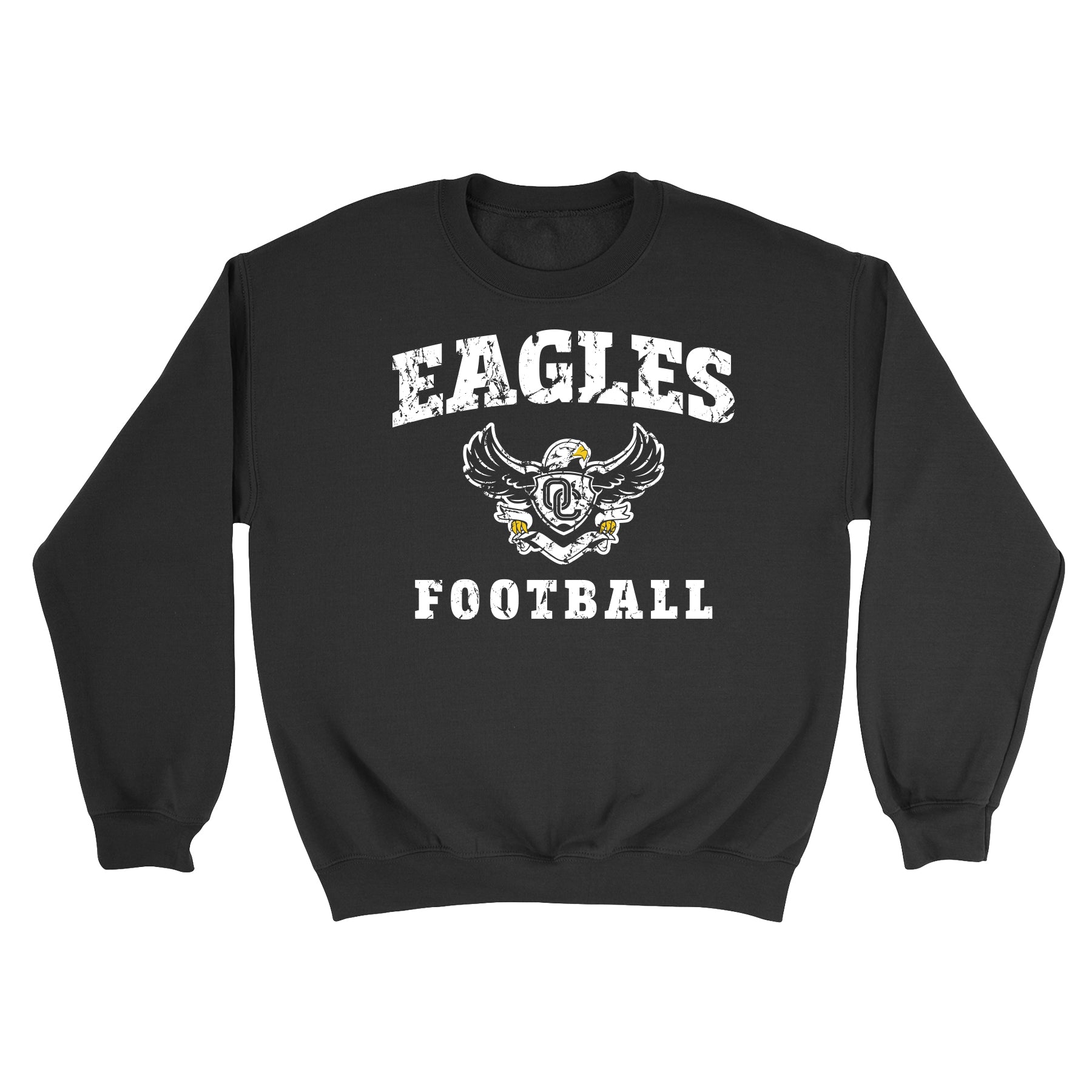 Eagles Football Distressed Unisex Crewneck Sweatshirt