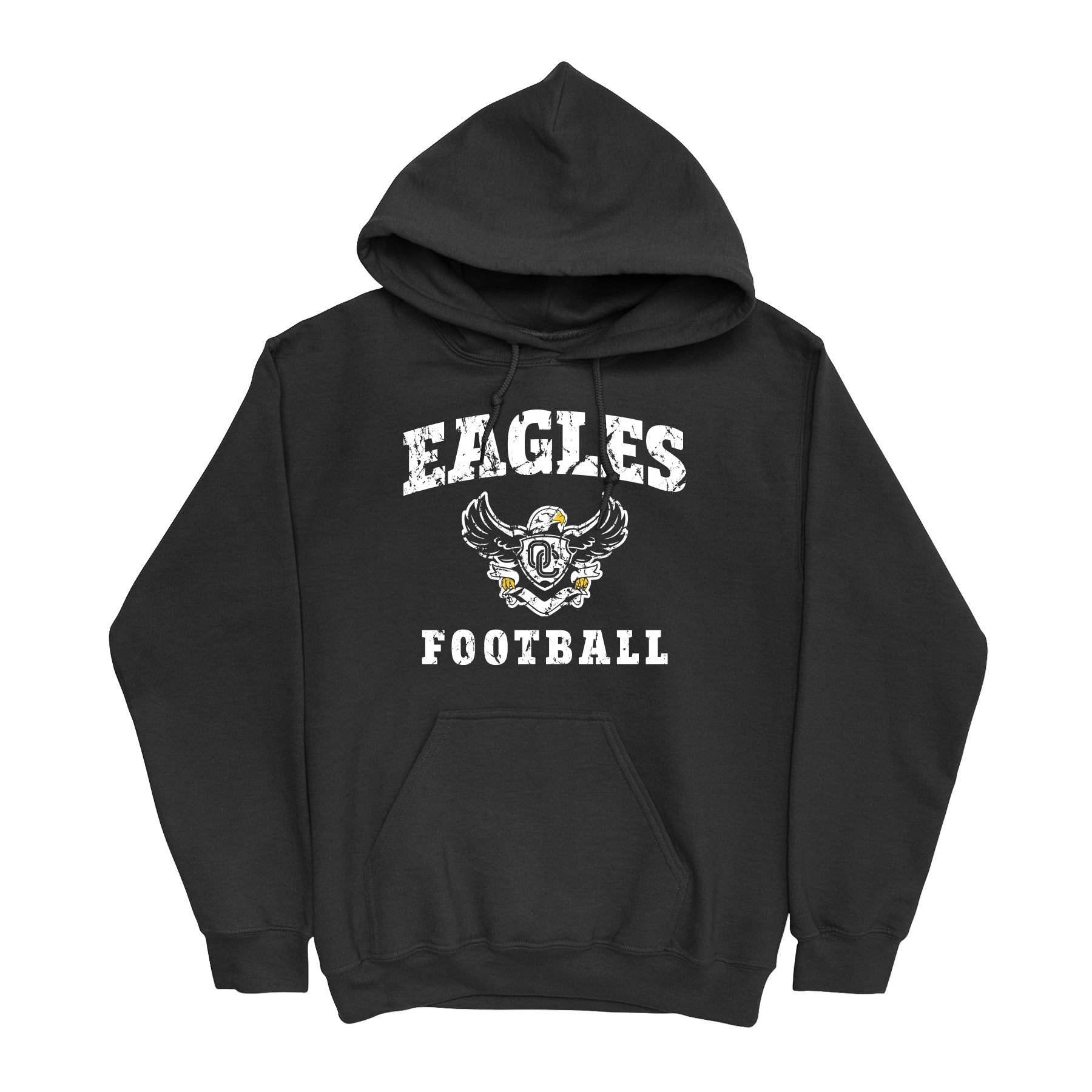 Eagles Football Distressed Hoodie
