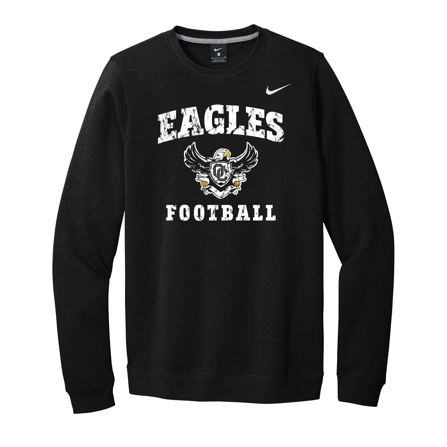 Eagles Football Distressed Nike Crewneck Sweatshirt