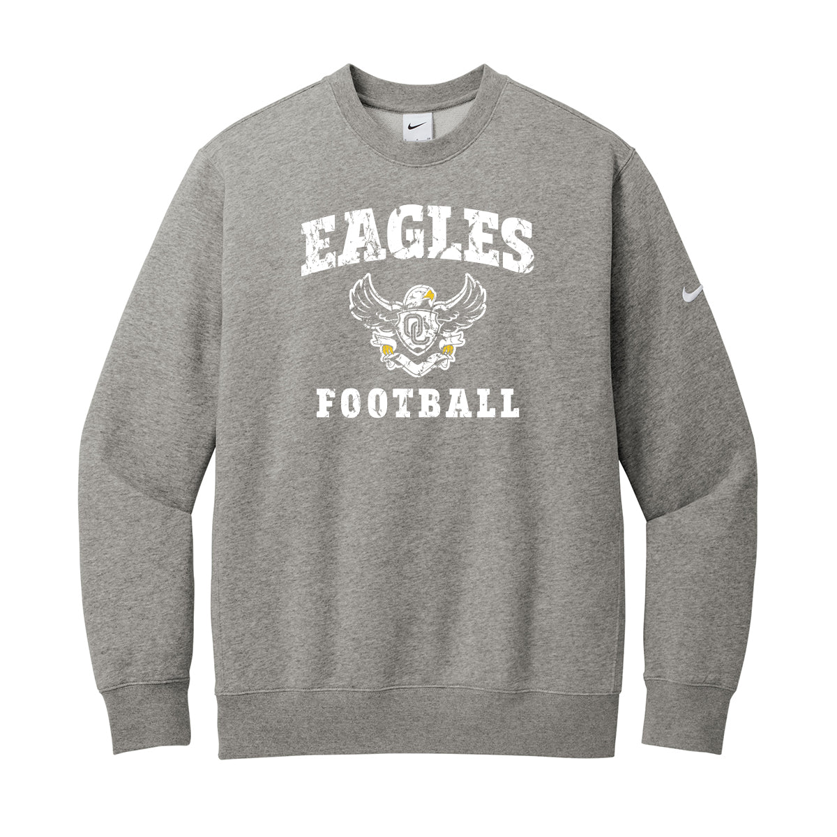 Eagles Football Distressed Nike Crewneck Sweatshirt