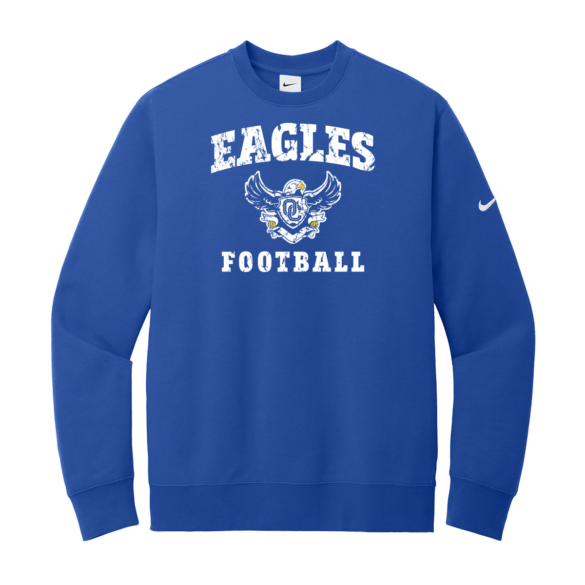 Eagles Football Distressed Nike Crewneck Sweatshirt