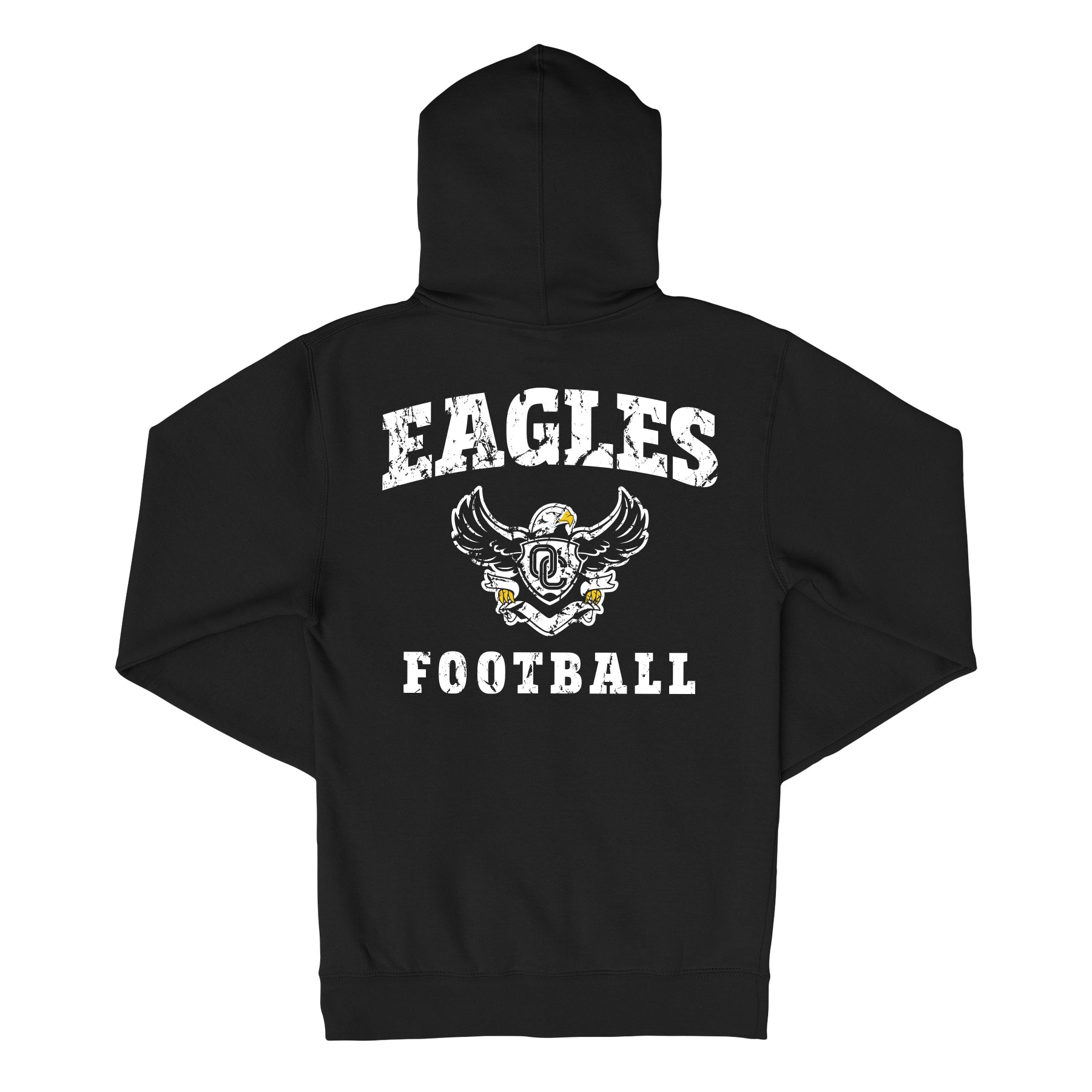 Eagles Football Distressed Full Zip Sweatshirt