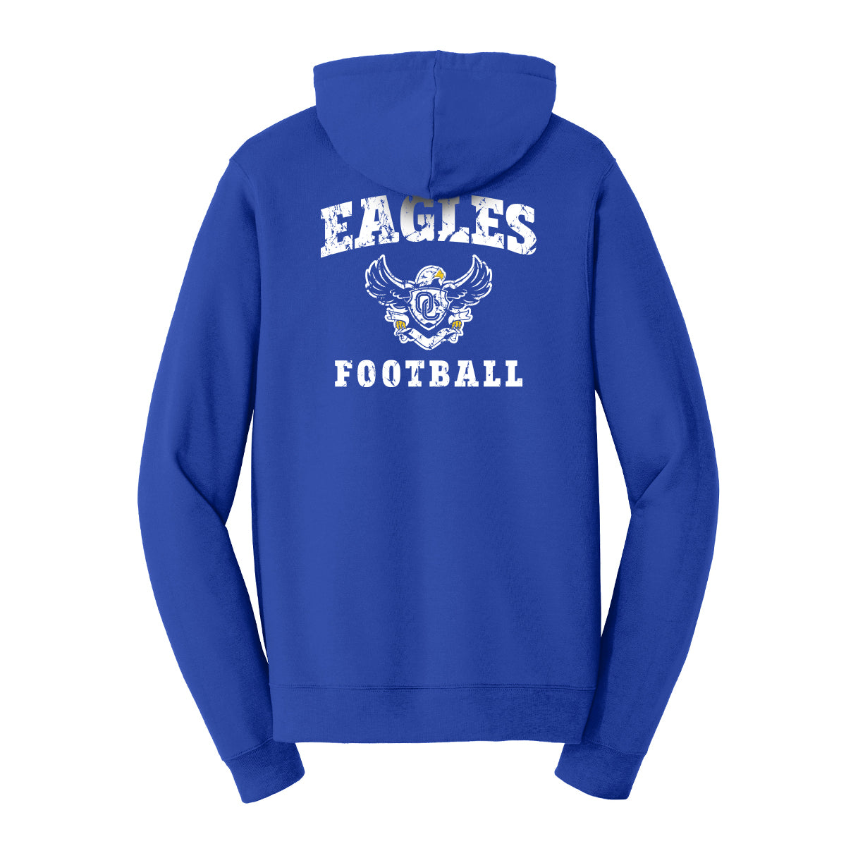 Eagles Football Distressed Full Zip Sweatshirt