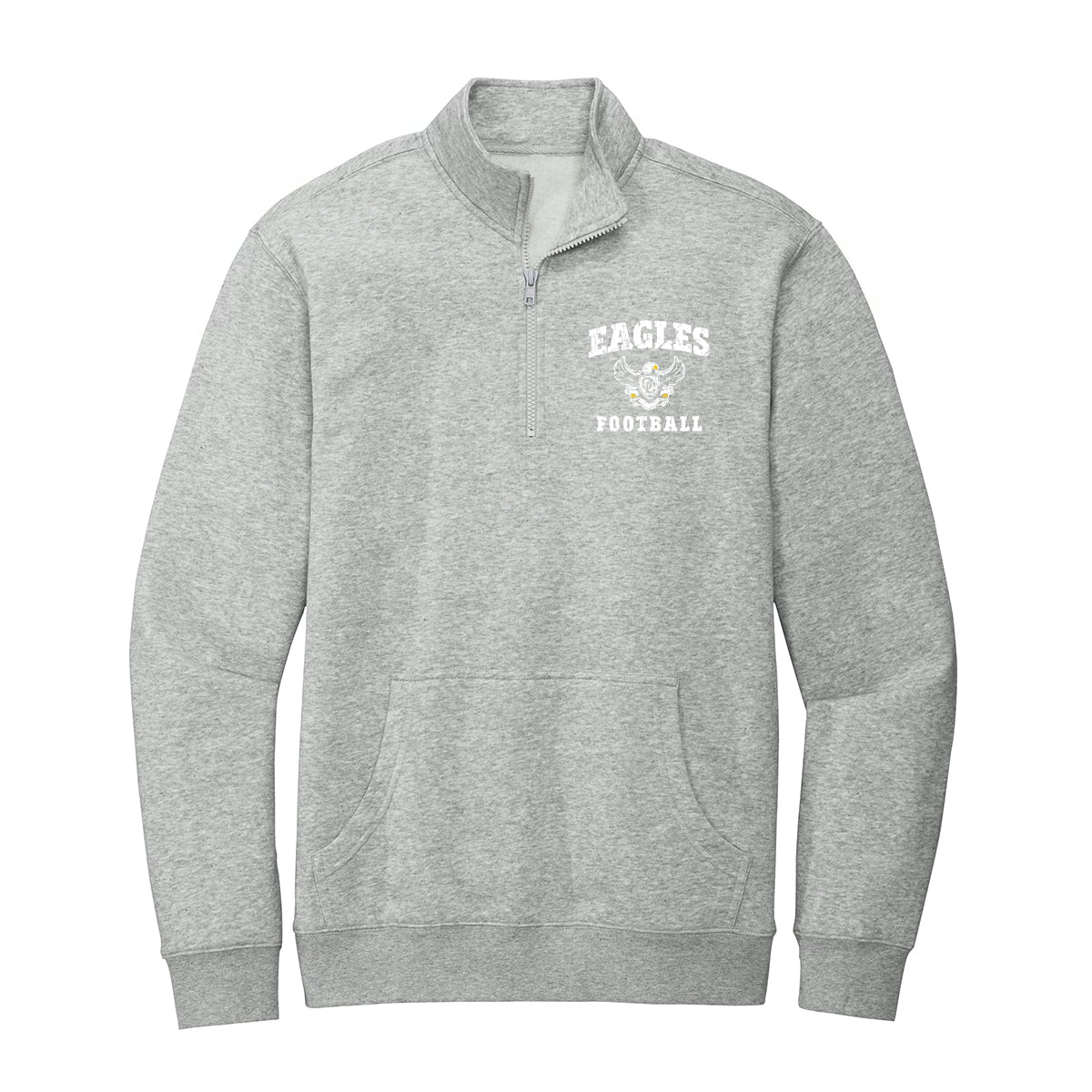 Eagles Football Distressed 1/4 Zip Fleece