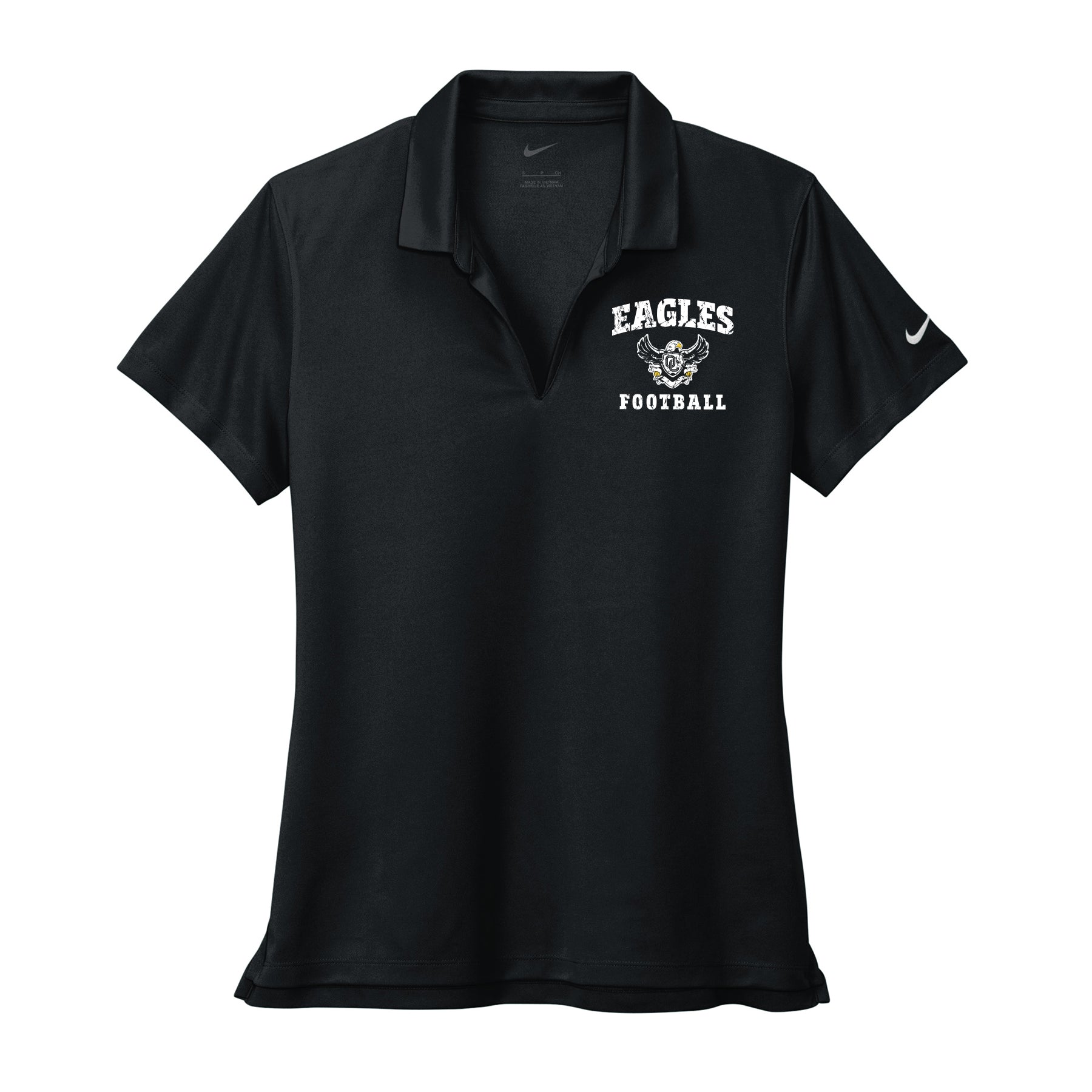 Eagles Football Distressed Womens Nike Polo