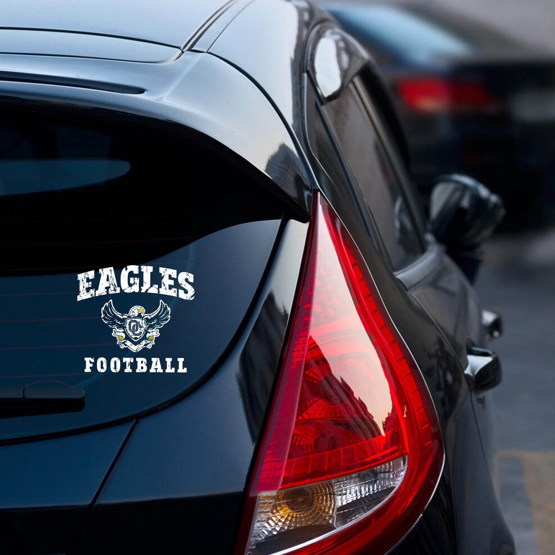 Eagles Football Distressed Sticker