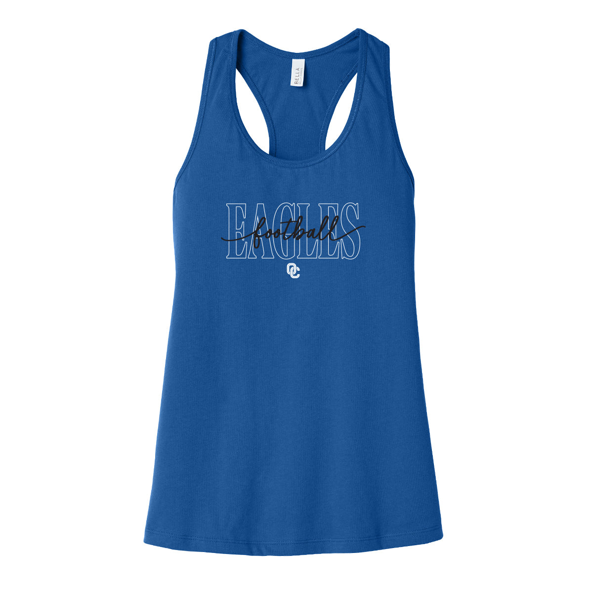 OC Eagles Football Script Racerback Tank