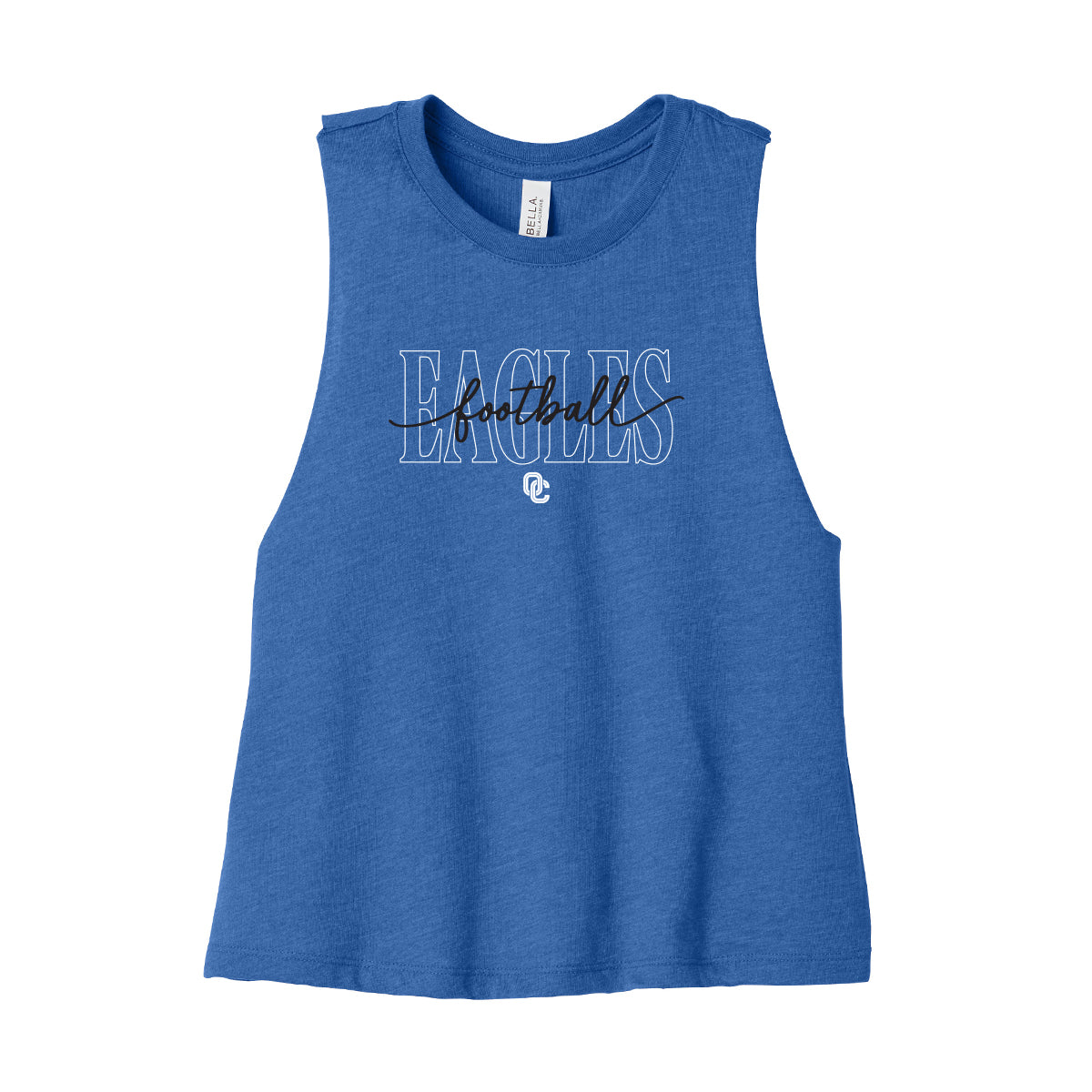 OC Eagles Football Script Women's Cropped Tank
