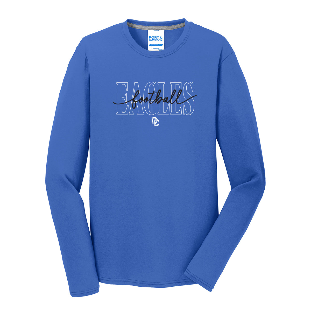 OC Eagles Football Script Unisex Long Sleeve Tee