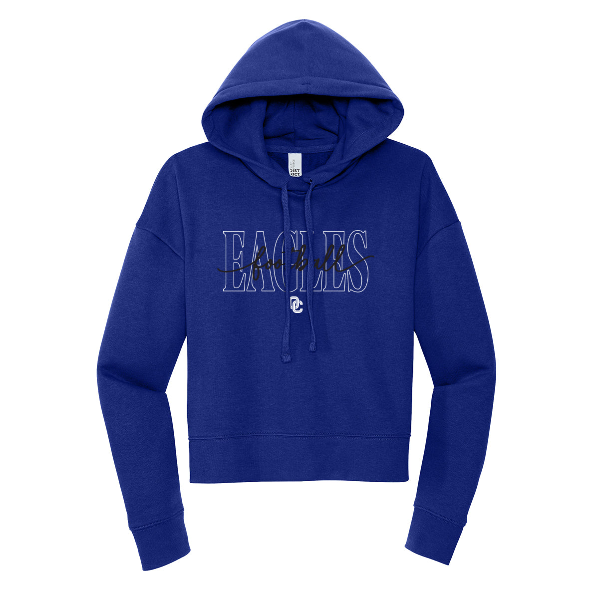 OC Eagles Football Script Cropped Hoodie