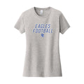 Eagles Football Stacked Women's Fitted Tee