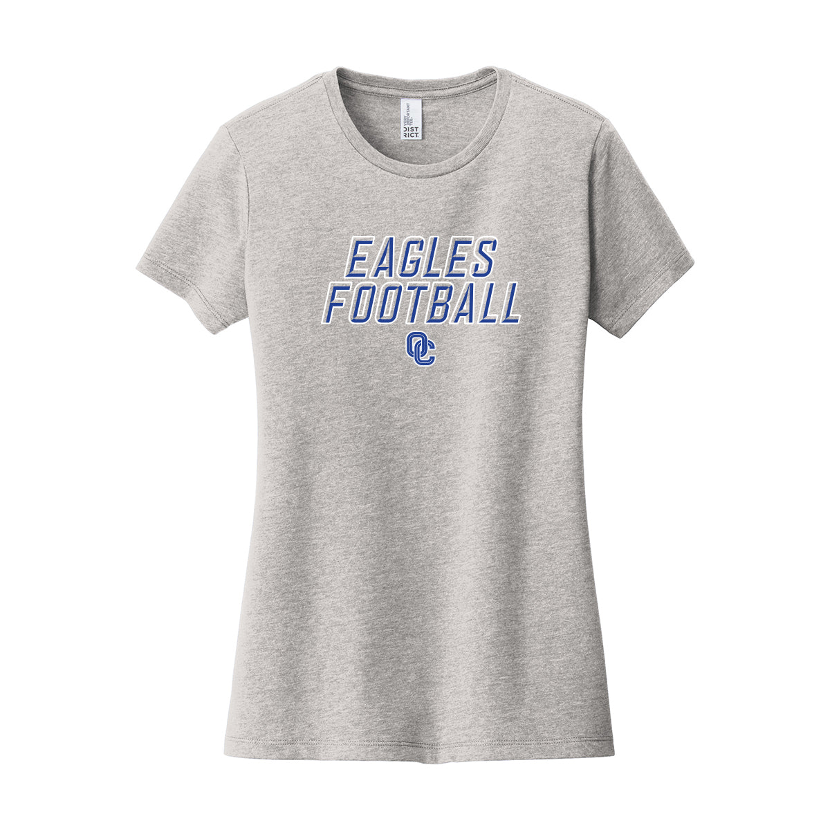 Eagles Football Stacked Women's Fitted Tee