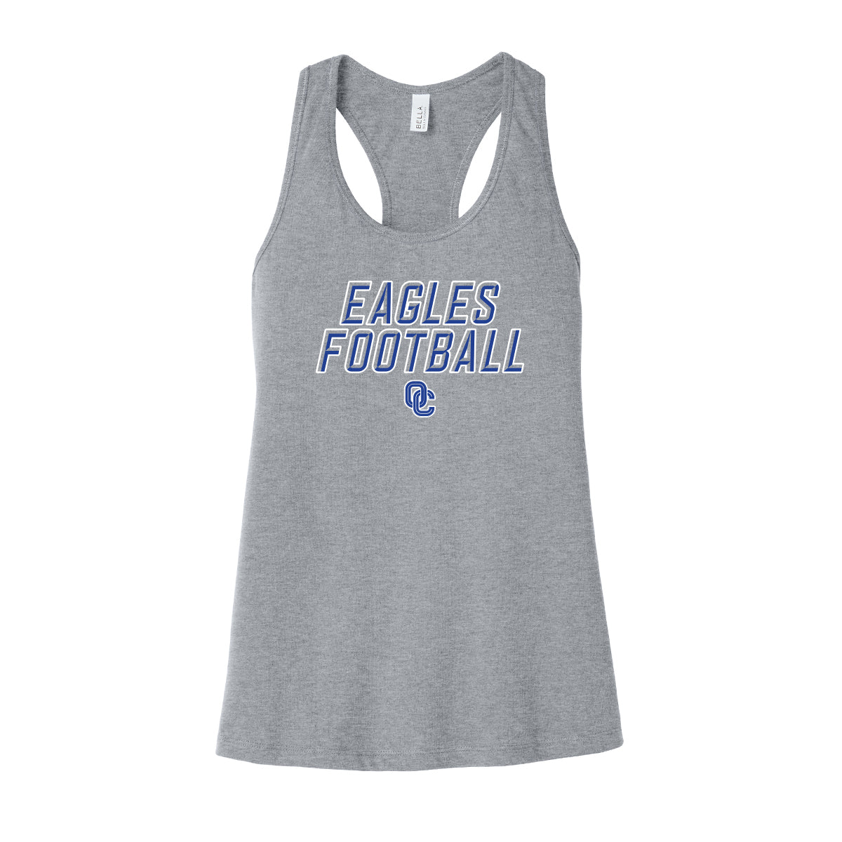 Eagles Football Stacked Racerback Tank