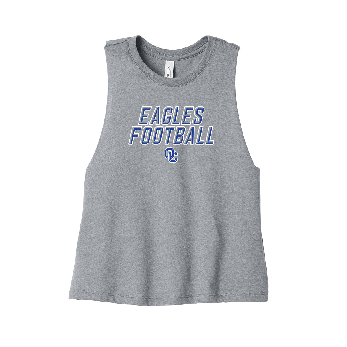 Eagles Football Stacked Women's Cropped Tank