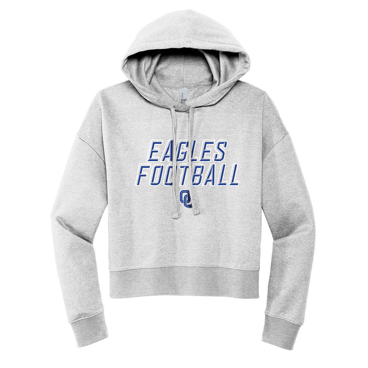Eagles Football Stacked Cropped Hoodie