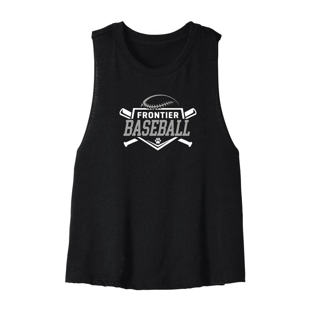 Frontier Elementary Baseball Cropped Racerback Tank