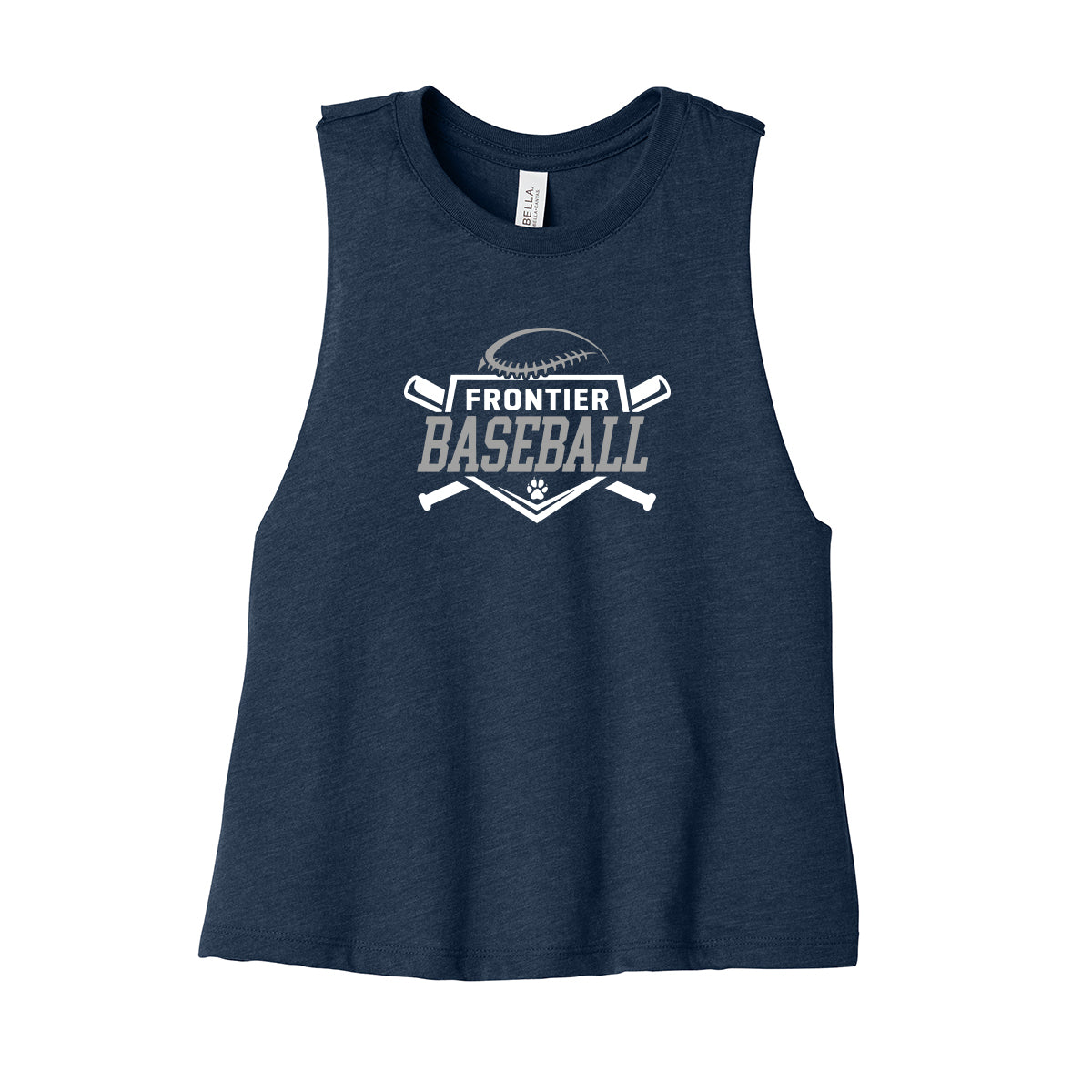 Frontier Elementary Baseball Cropped Racerback Tank