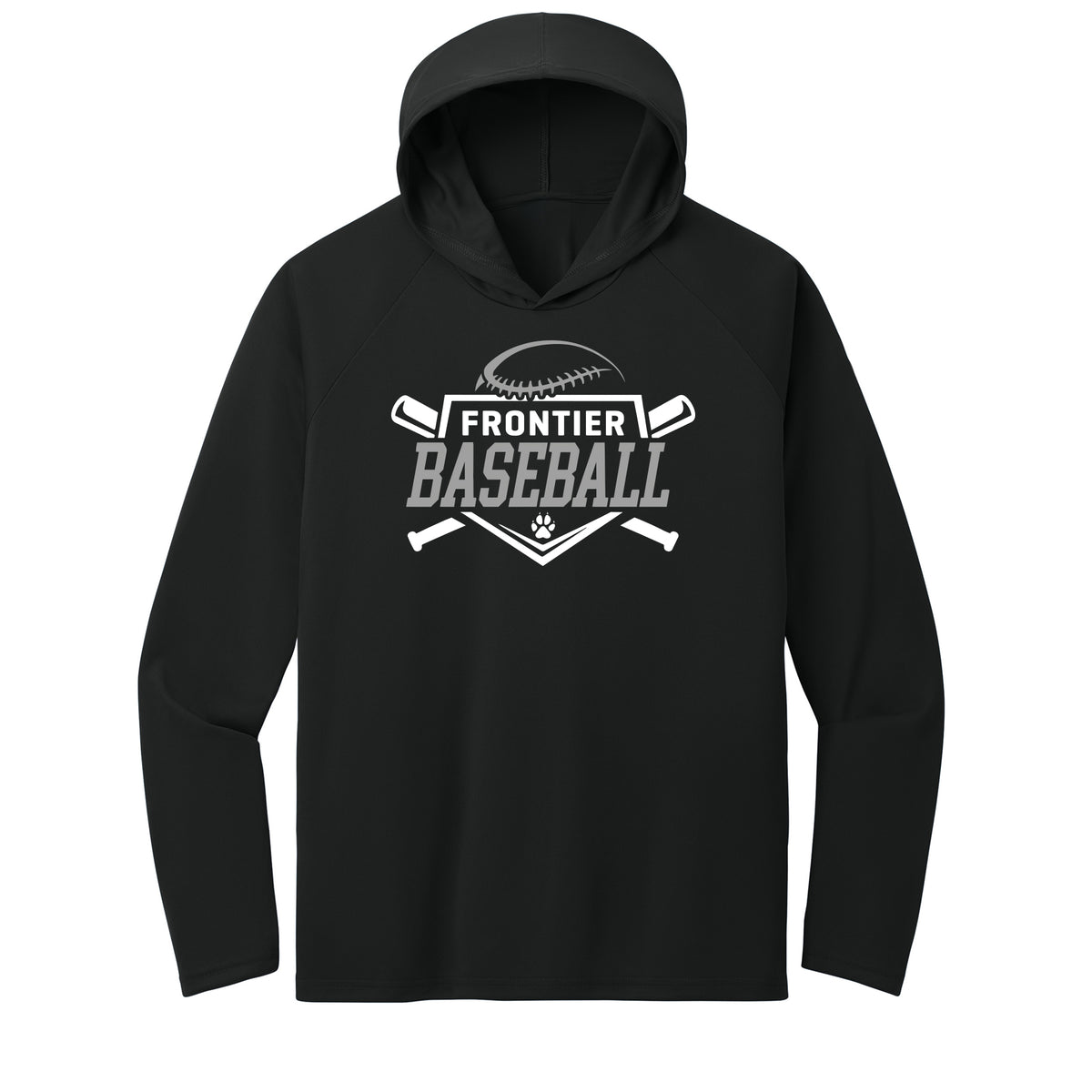 Frontier Elementary Baseball Performance Hooded Long Sleeve Tee