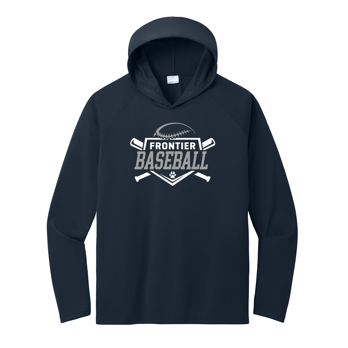 Frontier Elementary Baseball Performance Hooded Long Sleeve Tee