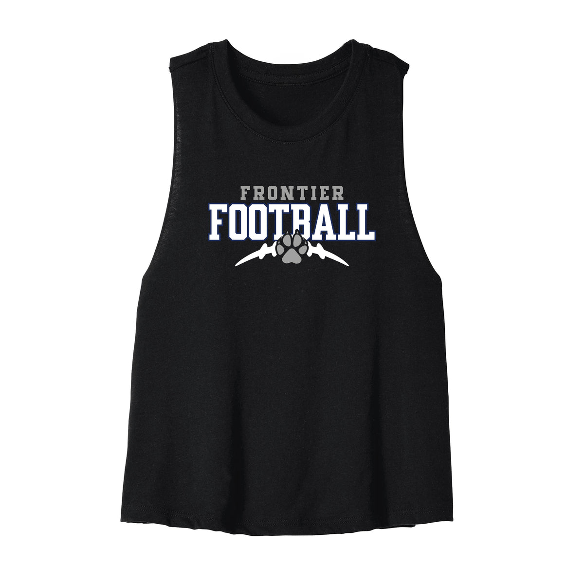 Frontier Elementary Football Cropped Racerback Tank