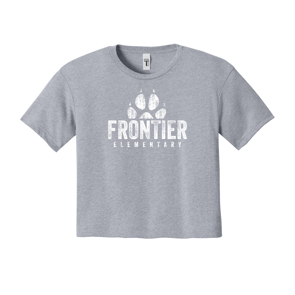 Distressed Frontier Elementary Cropped Tee