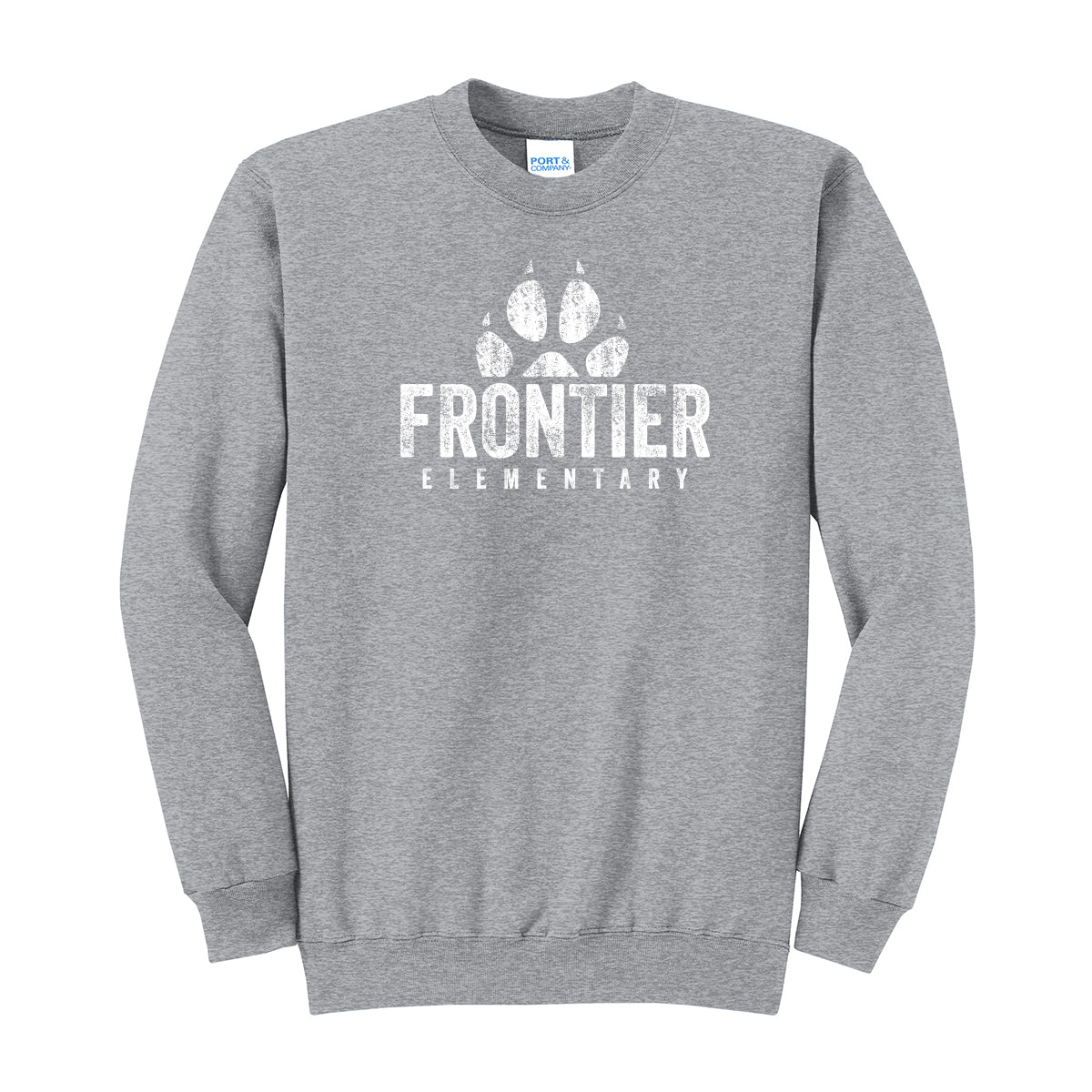 Distressed Frontier Elementary Unisex Crewneck Sweatshirt