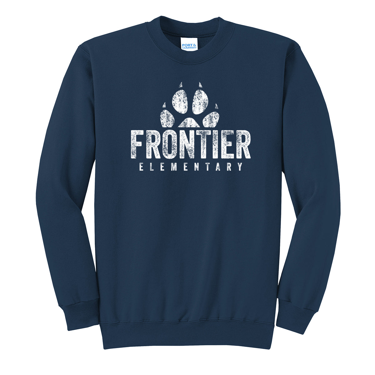 Distressed Frontier Elementary Unisex Crewneck Sweatshirt