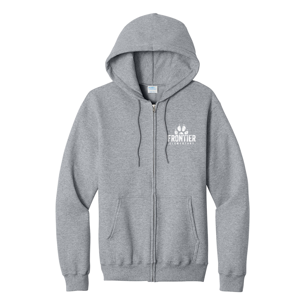 Distressed Frontier Elementary Full Zip Sweatshirt