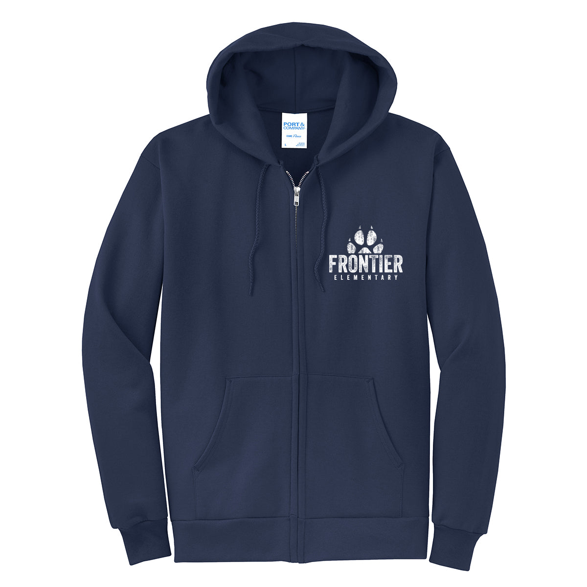 Distressed Frontier Elementary Full Zip Sweatshirt
