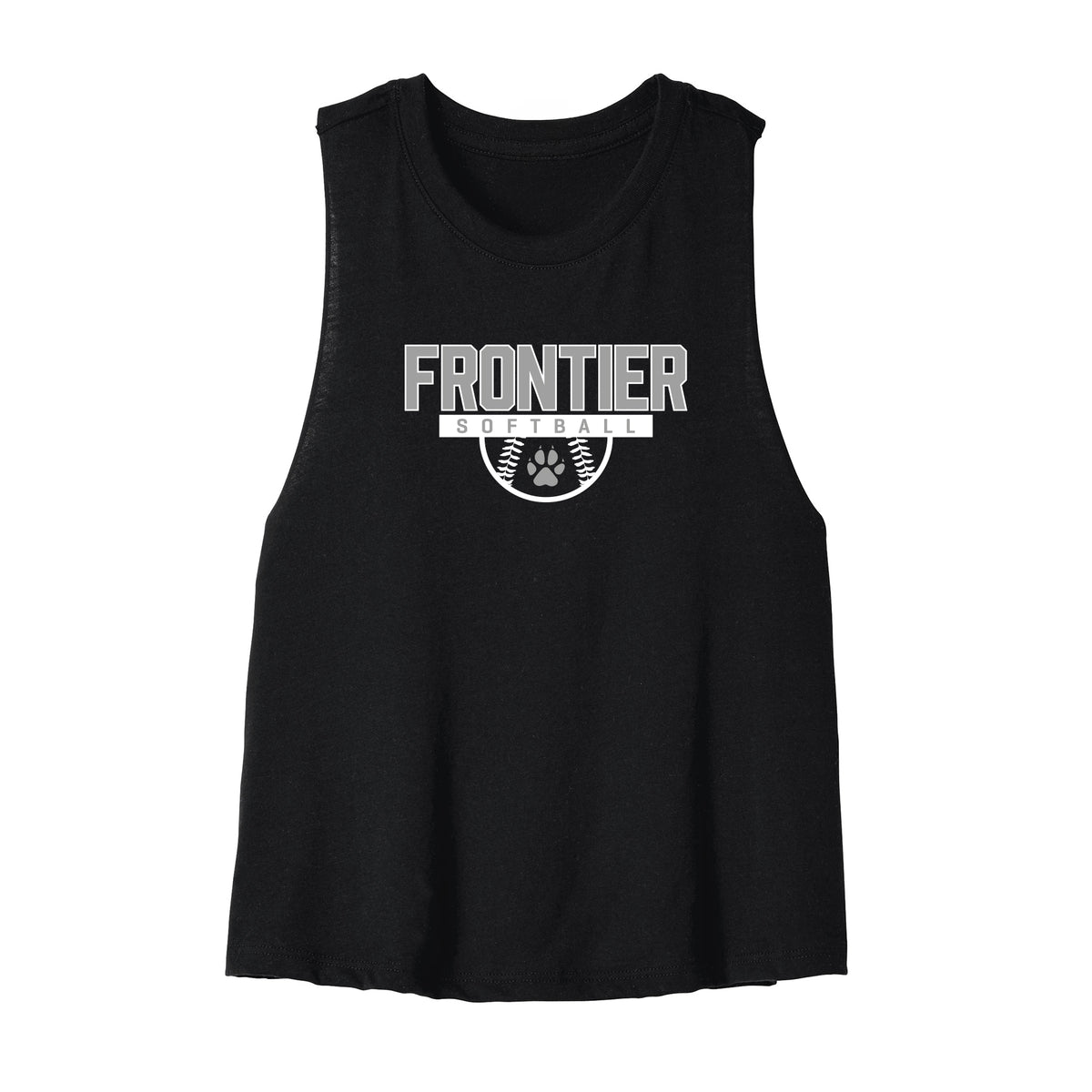 Frontier Elementary Softball Cropped Racerback Tank