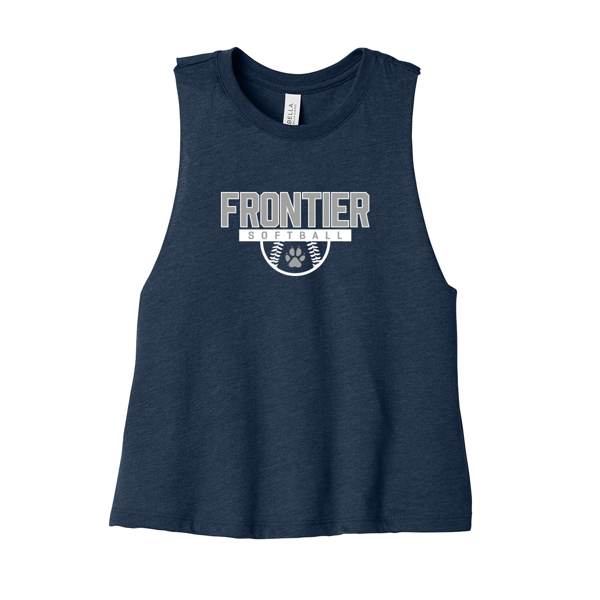 Frontier Elementary Softball Cropped Racerback Tank