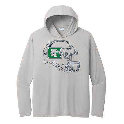 GHS Football Helmet Performance Hooded Long Sleeve Tee