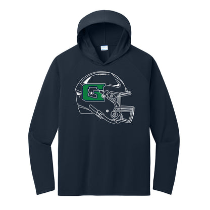 GHS Football Helmet Performance Hooded Long Sleeve Tee