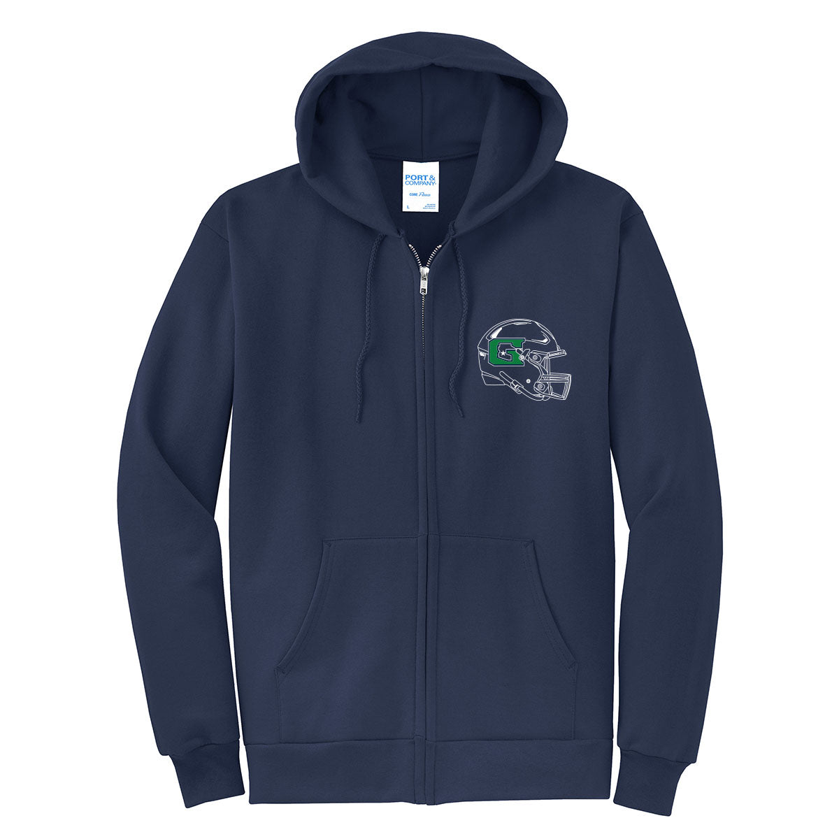 GHS Football Helmet Full Zip Sweatshirt