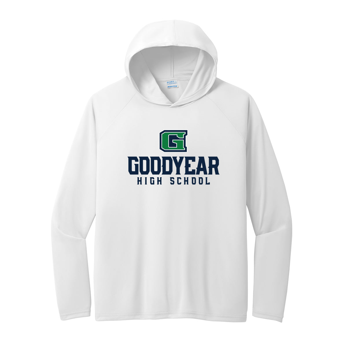 Goodyear High School Stacked Performance Hooded Long Sleeve Tee