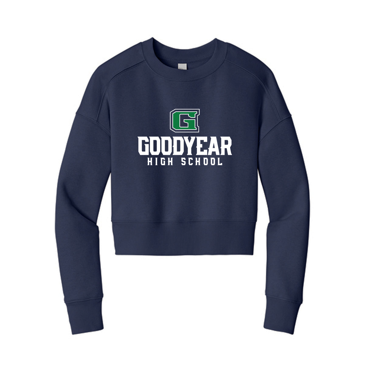 Goodyear High School Stacked Cropped Crewneck Sweatshirt