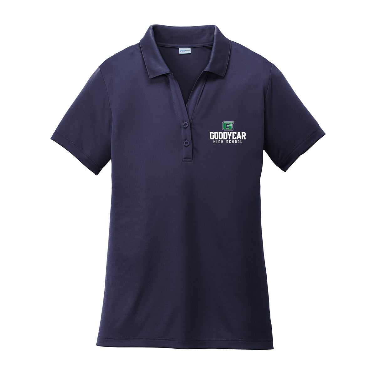 Goodyear High School Stacked Performance Polo (Unisex or Womens Fit)