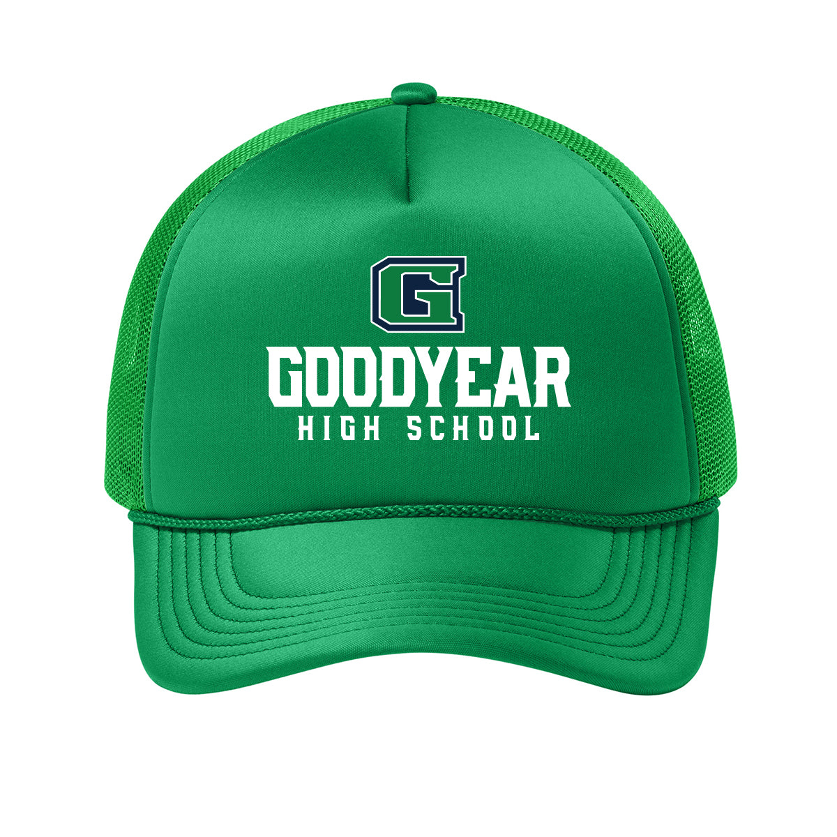 Goodyear High School Stacked Trucker Hat