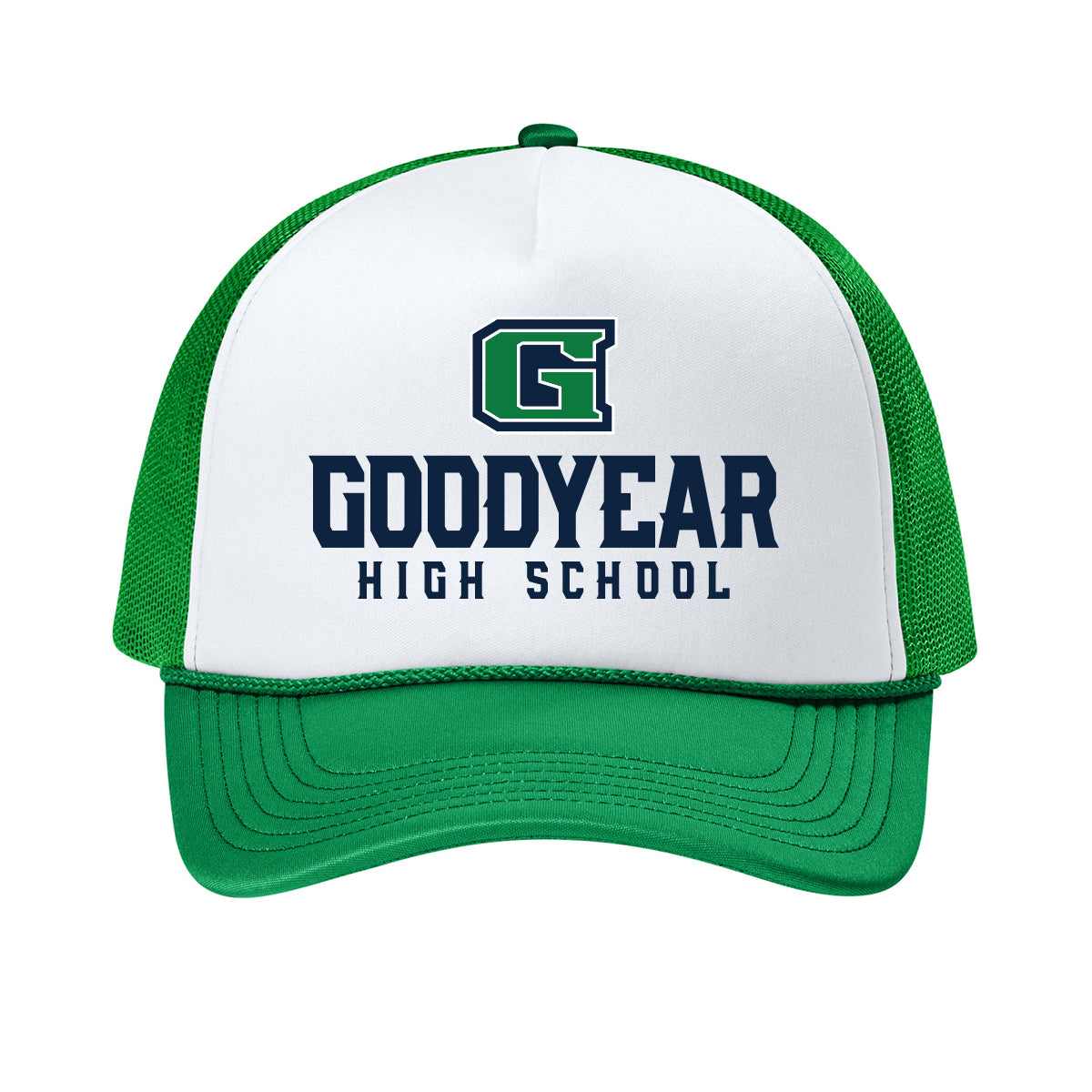 Goodyear High School Stacked Trucker Hat
