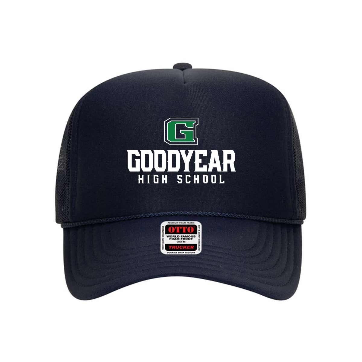 Goodyear High School Stacked Trucker Hat