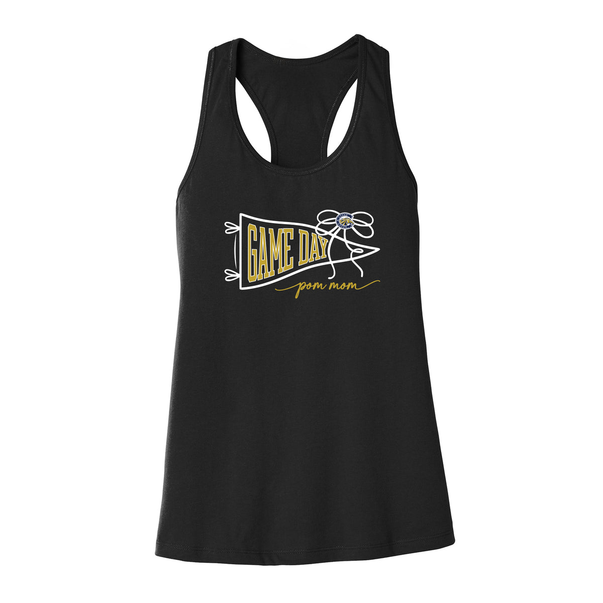 Casteel Game Day Pom Mom Racerback Tank