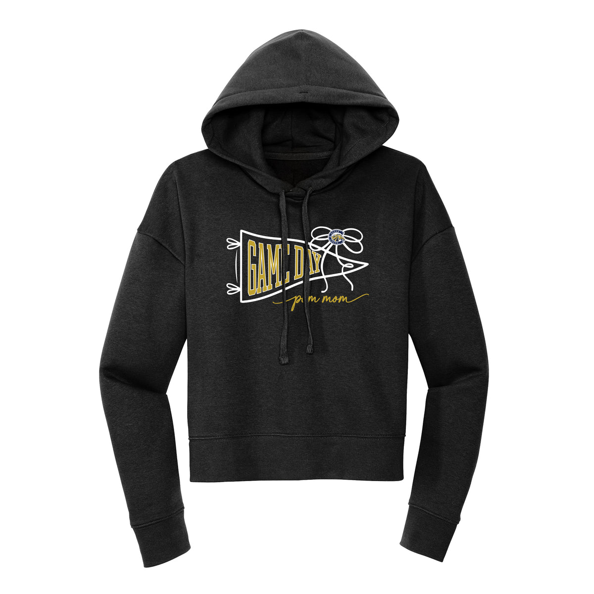 Casteel Game Day Pom Mom Cropped Hoodie