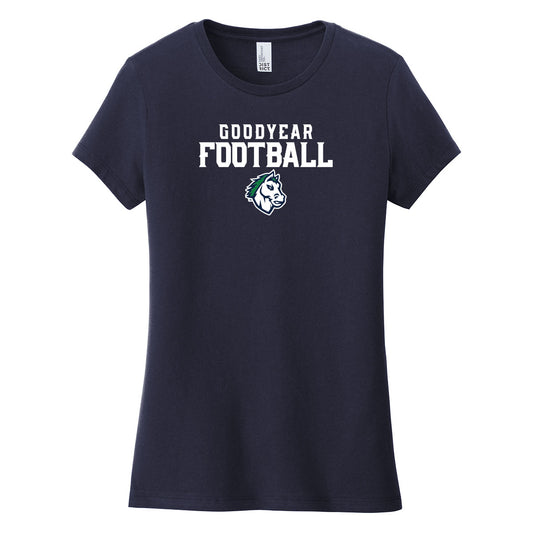 Goodyear Football Stacked Women's Fitted Tee