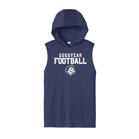 Goodyear Football Stacked Unisex Dri Fit Hooded Tank