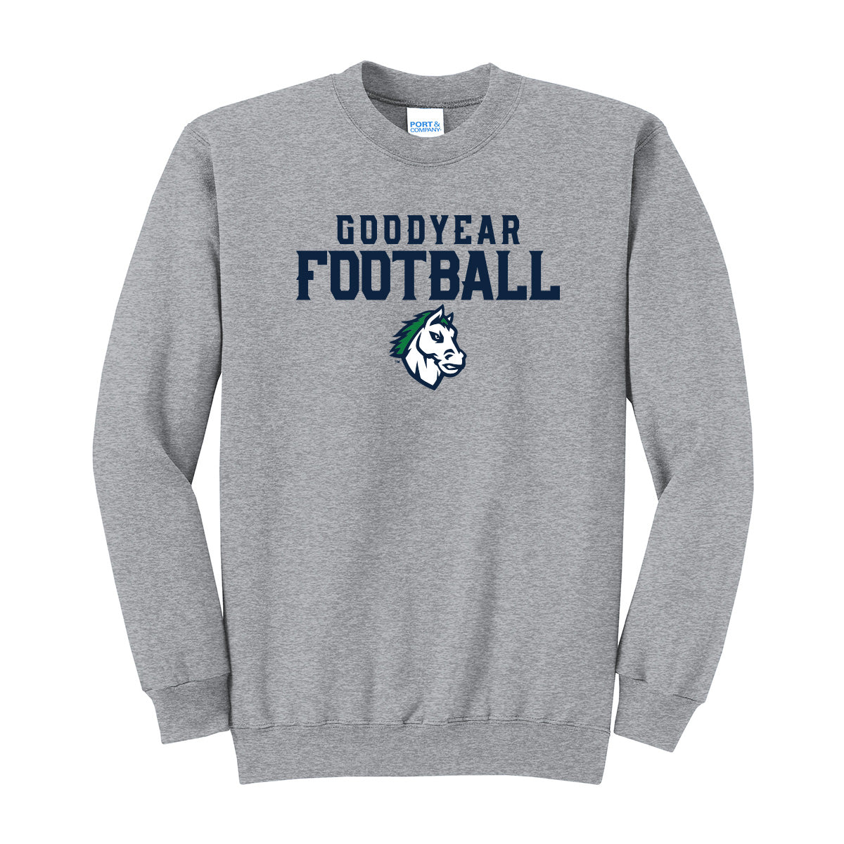 Goodyear Football Stacked Crewneck Sweatshirt