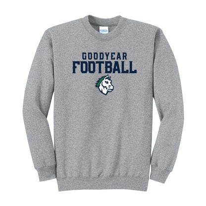 Goodyear Football Stacked Crewneck Sweatshirt