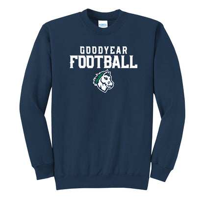 Goodyear Football Stacked Crewneck Sweatshirt