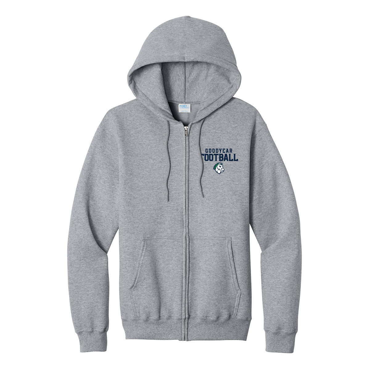 Goodyear Football Stacked Full Zip Sweatshirt